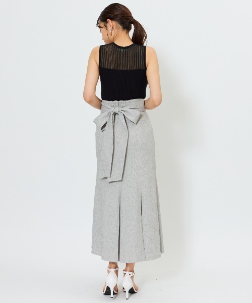 AND COUTURE（アンドクチュール）の「バックリボンマーメイドスカート（スカート・レディース・ミント/ネイビー/グレー・SMALL/MEDIUM）」の10枚目の写真