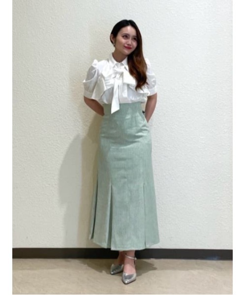 AND COUTURE（アンドクチュール）の「バックリボンマーメイドスカート（スカート・レディース・ミント/ネイビー/グレー・SMALL/MEDIUM）」の6枚目の写真