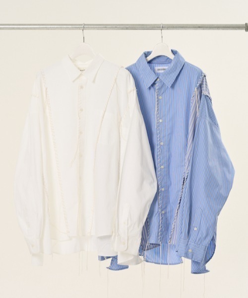 DISCOVERED(ディスカバード)の「DISCOVERED DOCKING WIDE LOOPING SHIRTS(シャツ/ブラウス・メンズ・ブラック/ホワイト・3/1)」の3枚目の写真