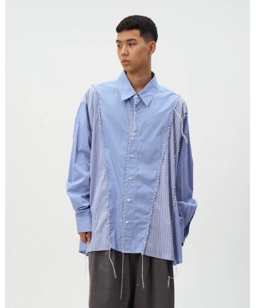 DISCOVERED(ディスカバード)の「DISCOVERED DOCKING WIDE LOOPING SHIRTS(シャツ/ブラウス・メンズ・ブラック/ホワイト・3/1)」の7枚目の写真