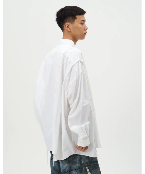 DISCOVERED(ディスカバード)の「DISCOVERED DOCKING WIDE LOOPING SHIRTS(シャツ/ブラウス・メンズ・ブラック/ホワイト・3/1)」の15枚目の写真