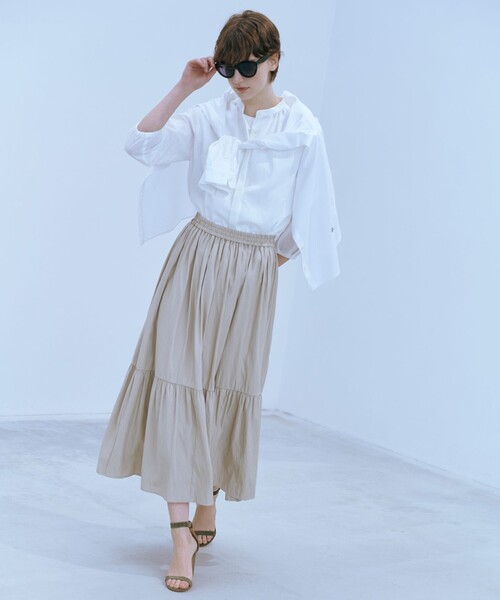 J.PRESS(ジェイプレス)の「【洗える】スムースジャージー ノースリーブ カットソー(Tシャツ/カットソー・レディース・ブラック系/ホワイト系・T13/T15)」の14枚目の写真