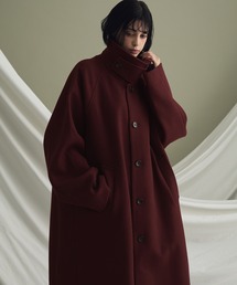 ENDER PRODUCTS（エンダープロダクツ）の「Beaver melton oversized long stand collar coat Raglan／Raglan loose sleeves／ビーバーメルトン オーバーサイズ ロングステンカラーコート／ラグランルーズスリーブ（ステンカラーコート）」