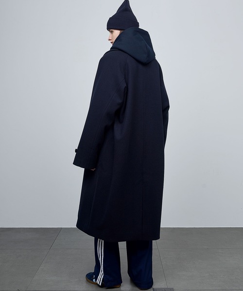 ビーバーメルトン オーバーサイズ ロングステンカラーコート