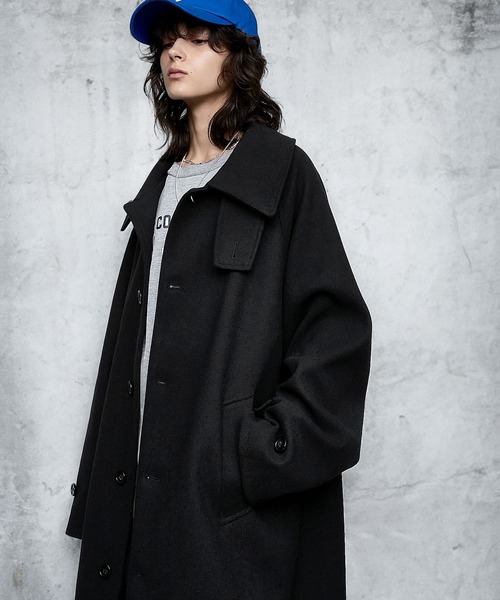 セール】ビーバーメルトン オーバーサイズ ロングステンカラーコート