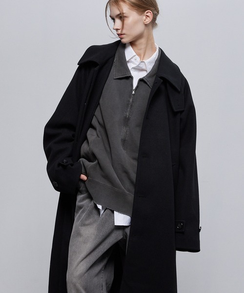 セール】ビーバーメルトン オーバーサイズ ロングステンカラーコート