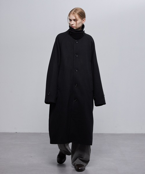 セール】ビーバーメルトン オーバーサイズ ロングステンカラーコート