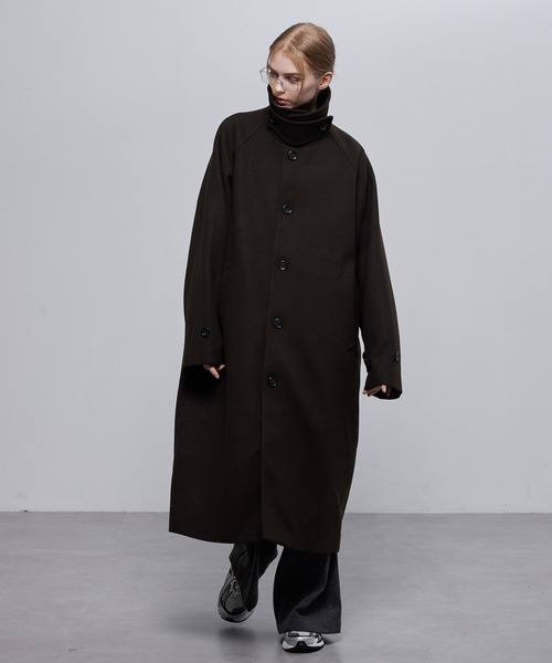 セール】ビーバーメルトン オーバーサイズ ロングステンカラーコート