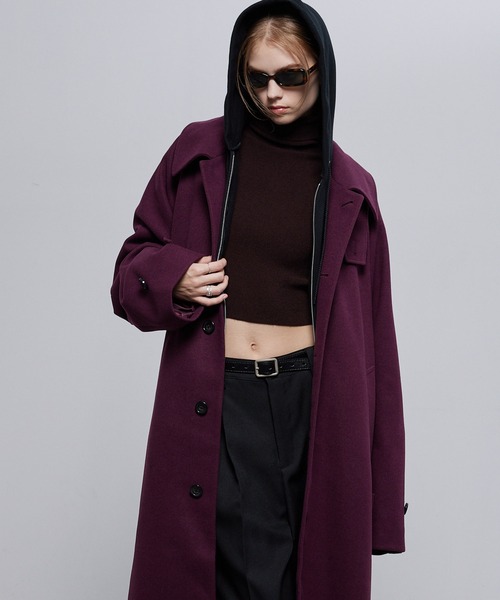 セール】ビーバーメルトン オーバーサイズ ロングステンカラーコート