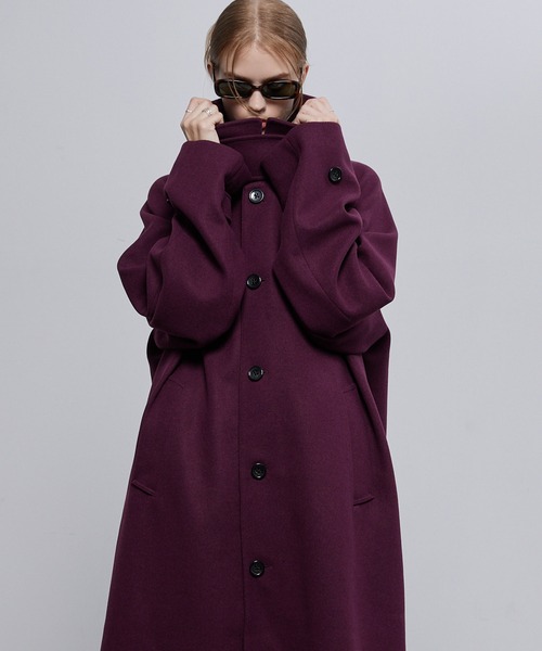 セール】ビーバーメルトン オーバーサイズ ロングステンカラーコート