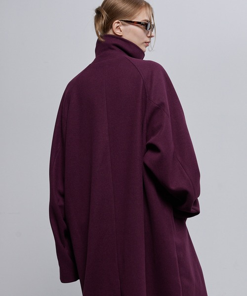 セール】ビーバーメルトン オーバーサイズ ロングステンカラーコート