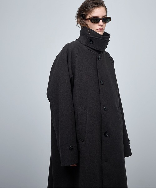 ビーバーメルトン オーバーサイズ ロングステンカラーコート