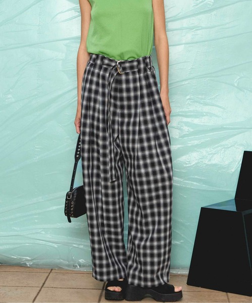 MAISON SPECIAL　スラックス　ブラック MAISON SPECIAL スラックス パンツ High Waist Wide Pants/ハイ