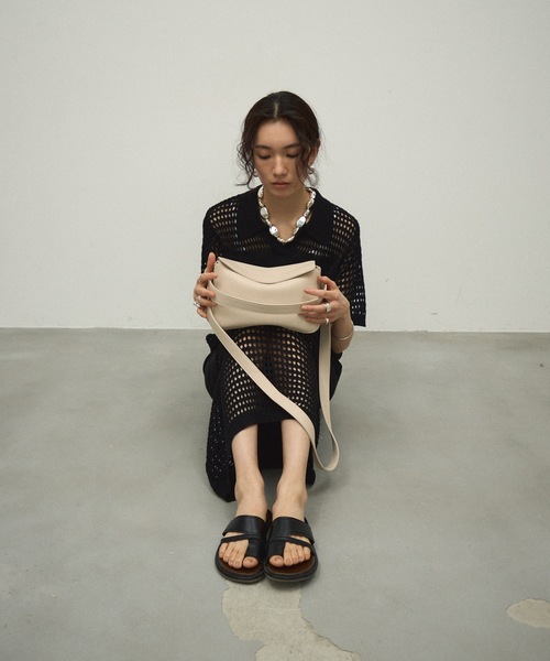 Lutim by u(ルチバイユー)の「Inside multi-pocket shoulder bag / インサイドマルチポケットショルダーバック(ショルダーバッグ・レディース・ホワイト/ブラウン/ブラック/ミント/イエロー・FREE)」の8枚目の写真