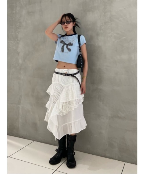 tシャツ RIBBON COMPACT T/SH リボン コンパクト Tシャツ レディース SLY tシャツ RIBBON COMPACT T/SH リボン コンパクト Tシャツ