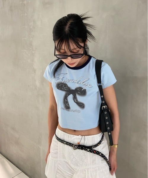 セール】RIBBON COMPACT T/SH リボン コンパクト Tシャツ（T
