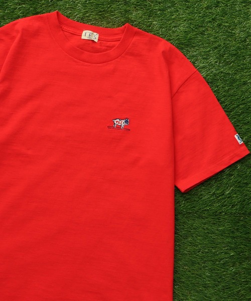 The Endless Summer（エンドレスサマー）の「TES ORGANIC COTTON HUNTINGTON BIG T-SHIRT / オーガニックコットンビッグT（Tシャツ/カットソー・メンズ・モカ/アイボリー/ホワイト/ブラック/レッド・SMALL/MEDIUM/LARGE/X-LARGE）」の2枚目の写真