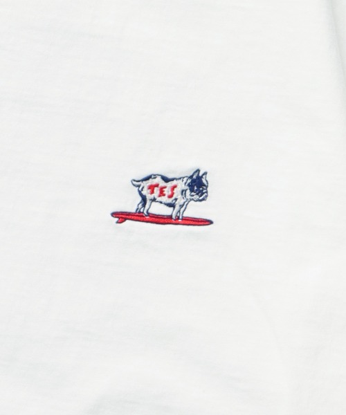 The Endless Summer（エンドレスサマー）の「TES ORGANIC COTTON HUNTINGTON BIG T-SHIRT / オーガニックコットンビッグT（Tシャツ/カットソー・メンズ・モカ/アイボリー/ホワイト/ブラック/レッド・SMALL/MEDIUM/LARGE/X-LARGE）」の7枚目の写真