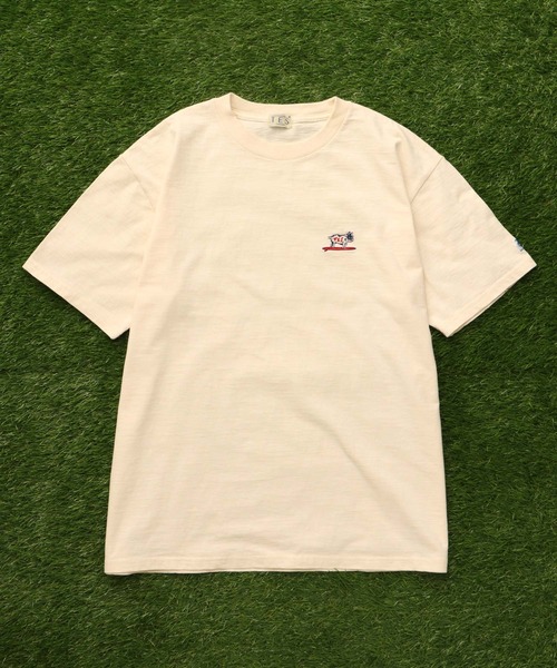 The Endless Summer（エンドレスサマー）の「TES ORGANIC COTTON HUNTINGTON BIG T-SHIRT / オーガニックコットンビッグT（Tシャツ/カットソー・メンズ・モカ/アイボリー/ホワイト/ブラック/レッド・SMALL/MEDIUM/LARGE/X-LARGE）」の9枚目の写真