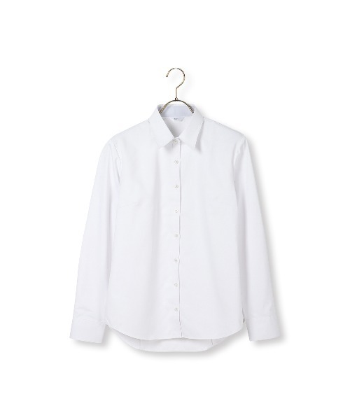 AOYAMA(アオヤマ)の「【透けない白】長袖レギュラーカラーシャツ/白/ホワイト/無地|通勤&オフィス&入卒&セレモニー&オケージョン|形態安定・ストレッチ・UVカット・消臭|(ビジネスシャツ・レディース・ホワイト・7号/15号/21号/11号/9号/13号/5号/17号/19号)」の5枚目の写真