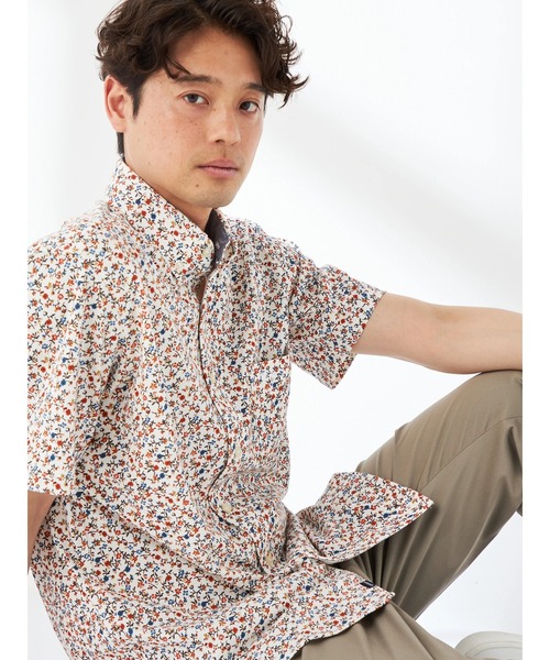 McGREGOR(マックレガー)の「ジャージプリント(小花)シャツ(シャツ/ブラウス・メンズ・ネイビー/アイボリー・L/M)」の12枚目の写真