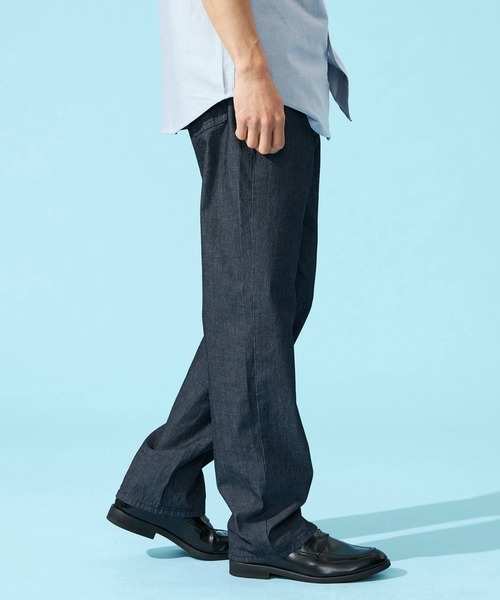 EDWIN(エドウィン)の「EDWIN エドウィン【夏用】COOL ルーズストレート ジーンズ デニムパンツ 涼しい(デニムパンツ・メンズ・ブルー/インディゴブルー/オリーブ・30/28/32/31/29/34/33/36)」の6枚目の写真