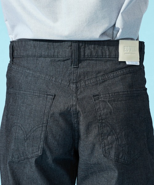 EDWIN(エドウィン)の「EDWIN エドウィン【夏用】COOL ルーズストレート ジーンズ デニムパンツ 涼しい(デニムパンツ・メンズ・ブルー/インディゴブルー/オリーブ・30/28/32/31/29/34/33/36)」の9枚目の写真