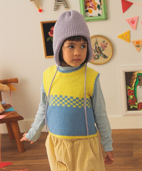 こども ビームス（コドモビームス）の「INFIELDER DESIGN / イヤーフラップ キャップ（ニットキャップ/ビーニー・キッズ・パープル系その他2/ブラウン/レッド系その他7・ONE SIZE）」の16枚目の写真