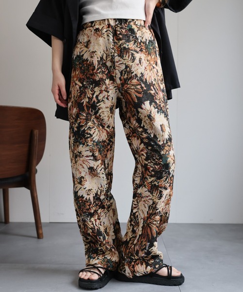 ap retro（アプレトロ）の「ゴブランパンツ / 柄ジャガードパンツ（その他パンツ・レディース・ブラック系その他/ベージュ系その他/ブルー系その他/パープル系その他/ブラウン/ブラック・MEDIUM/LARGE）」の8枚目の写真