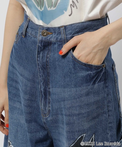 niko and...（ニコアンド）の「【IZUMIDA LEE】コラボ グラフィックペイントパンツ（その他パンツ・レディース・アイボリー/ブルー・LARGE/MEDIUM）」の14枚目の写真