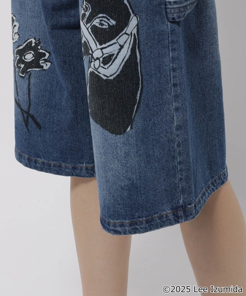 niko and...（ニコアンド）の「【IZUMIDA LEE】コラボ グラフィックペイントパンツ（その他パンツ・レディース・アイボリー/ブルー・LARGE/MEDIUM）」の16枚目の写真