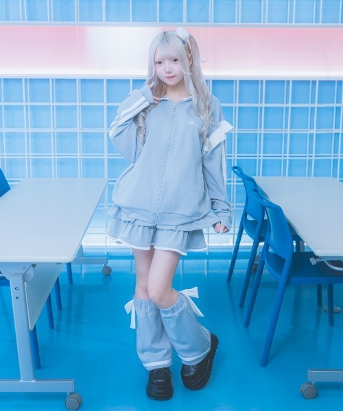Hauls(ハウルズ)の「フリル天使ティアードスカート(スカート・レディース・ネイビー・F)」の7枚目の写真