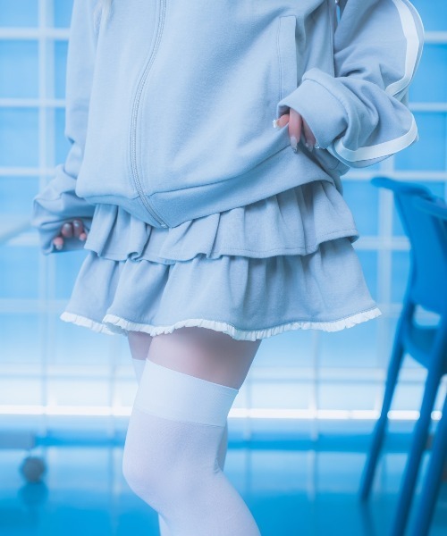 Hauls(ハウルズ)の「フリル天使ティアードスカート(スカート・レディース・ネイビー・F)」の6枚目の写真