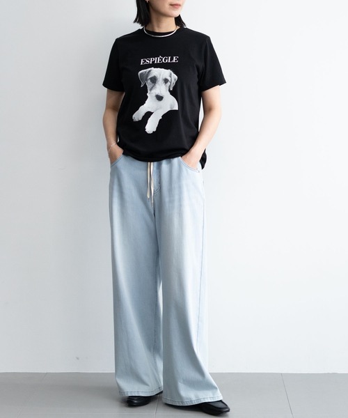 BARNYARDSTORM（バンヤードストーム）の「BARNYARDSTORM / DOGプリントT（Tシャツ/カットソー・レディース・ブラック/ホワイト・FREE）」の16枚目の写真