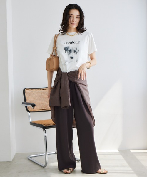 BARNYARDSTORM（バンヤードストーム）の「BARNYARDSTORM / DOGプリントT（Tシャツ/カットソー・レディース・ブラック/ホワイト・FREE）」の5枚目の写真