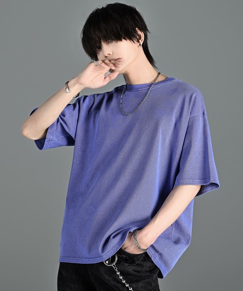 ADRER(アドラー)の「ESSENTIAL HEAVY COTTON PIGMENT TEE / エッセンシャルヘビーコットンピグメントTシャツ(Tシャツ/カットソー・メンズ・ミント/ネイビー/パープル/ライトグレー/ホワイト/ブラック/サックスブルー・XS/S/M/L)」の7枚目の写真