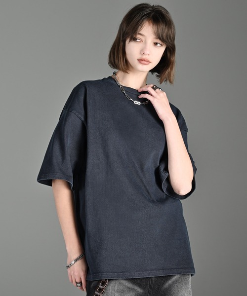 ADRER(アドラー)の「ESSENTIAL HEAVY COTTON PIGMENT TEE / エッセンシャルヘビーコットンピグメントTシャツ(Tシャツ/カットソー・メンズ・ミント/ネイビー/パープル/ライトグレー/ホワイト/ブラック/サックスブルー・XS/S/M/L)」の5枚目の写真