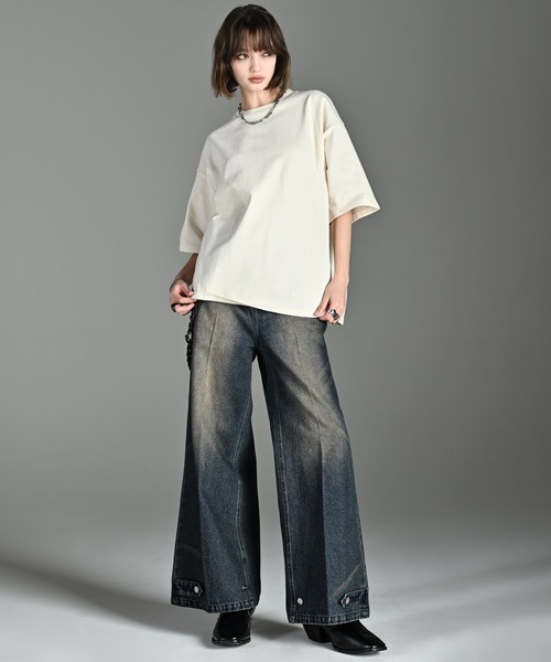 ADRER（アドラー）の「ESSENTIAL HEAVY COTTON PIGMENT TEE / エッセンシャルヘビーコットンピグメントTシャツ（Tシャツ/カットソー・メンズ・ミント/ネイビー/パープル/ライトグレー/ホワイト/ブラック/サックスブルー・XS/S/M/L）」の20枚目の写真