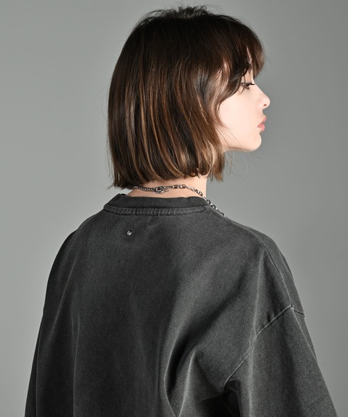 ADRER(アドラー)の「ESSENTIAL HEAVY COTTON PIGMENT TEE / エッセンシャルヘビーコットンピグメントTシャツ(Tシャツ/カットソー・メンズ・ミント/ネイビー/パープル/ライトグレー/ホワイト/ブラック/サックスブルー・XS/S/M/L)」の8枚目の写真