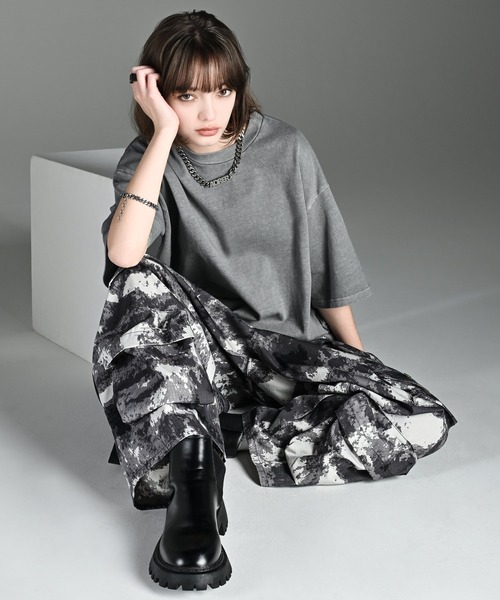 ADRER（アドラー）の「ESSENTIAL HEAVY COTTON PIGMENT TEE / エッセンシャルヘビーコットンピグメントTシャツ（Tシャツ/カットソー・メンズ・ミント/ネイビー/パープル/ライトグレー/ホワイト/ブラック/サックスブルー・XS/S/M/L）」の19枚目の写真
