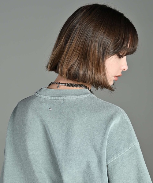 ADRER(アドラー)の「ESSENTIAL HEAVY COTTON PIGMENT TEE / エッセンシャルヘビーコットンピグメントTシャツ(Tシャツ/カットソー・メンズ・ミント/ネイビー/パープル/ライトグレー/ホワイト/ブラック/サックスブルー・XS/S/M/L)」の20枚目の写真