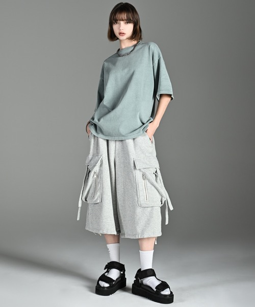 ADRER（アドラー）の「ESSENTIAL HEAVY COTTON PIGMENT TEE / エッセンシャルヘビーコットンピグメントTシャツ（Tシャツ/カットソー・メンズ・ミント/ネイビー/パープル/ライトグレー/ホワイト/ブラック/サックスブルー・XS/S/M/L）」の21枚目の写真