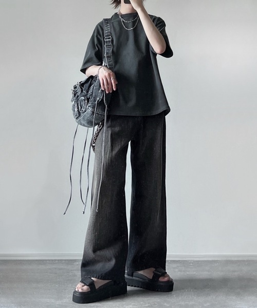 ADRER(アドラー)の「ESSENTIAL HEAVY COTTON PIGMENT TEE / エッセンシャルヘビーコットンピグメントTシャツ(Tシャツ/カットソー・メンズ・ミント/ネイビー/パープル/ライトグレー/ホワイト/ブラック/サックスブルー・XS/S/M/L)」の21枚目の写真