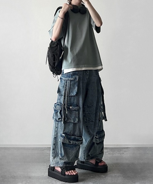ADRER(アドラー)の「ESSENTIAL HEAVY COTTON PIGMENT TEE / エッセンシャルヘビーコットンピグメントTシャツ(Tシャツ/カットソー・メンズ・ミント/ネイビー/パープル/ライトグレー/ホワイト/ブラック/サックスブルー・XS/S/M/L)」の16枚目の写真