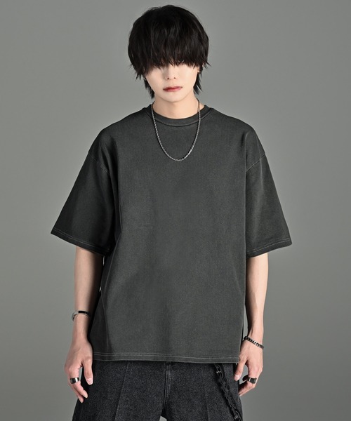 ADRER(アドラー)の「ESSENTIAL HEAVY COTTON PIGMENT TEE / エッセンシャルヘビーコットンピグメントTシャツ(Tシャツ/カットソー・メンズ・ミント/ネイビー/パープル/ライトグレー/ホワイト/ブラック/サックスブルー・XS/S/M/L)」の9枚目の写真