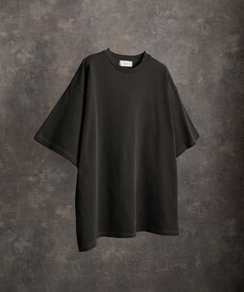 ADRER（アドラー）の「ESSENTIAL HEAVY COTTON PIGMENT TEE / エッセンシャルヘビーコットンピグメントTシャツ（Tシャツ/カットソー・メンズ・ミント/ネイビー/パープル/ライトグレー/ホワイト/ブラック/サックスブルー・XS/S/M/L）」の22枚目の写真