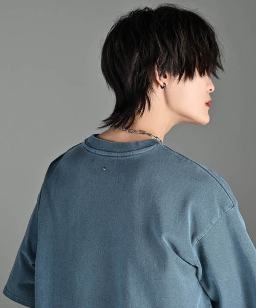 ADRER(アドラー)の「ESSENTIAL HEAVY COTTON PIGMENT TEE / エッセンシャルヘビーコットンピグメントTシャツ(Tシャツ/カットソー・メンズ・ミント/ネイビー/パープル/ライトグレー/ホワイト/ブラック/サックスブルー・XS/S/M/L)」の14枚目の写真