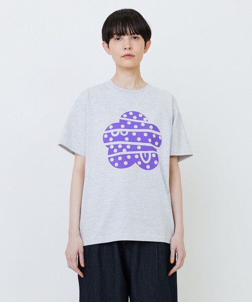 FRAPBOIS（フラボア）の「ドットパーキーT（Tシャツ/カットソー・レディース・チャコールグレー/グレー/ホワイト・1/2）」の3枚目の写真