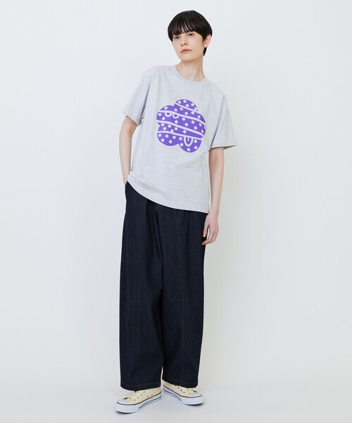 FRAPBOIS（フラボア）の「ドットパーキーT（Tシャツ/カットソー・レディース・チャコールグレー/グレー/ホワイト・1/2）」の8枚目の写真