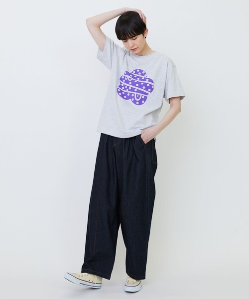 FRAPBOIS（フラボア）の「ドットパーキーT（Tシャツ/カットソー・レディース・チャコールグレー/グレー/ホワイト・1/2）」の9枚目の写真